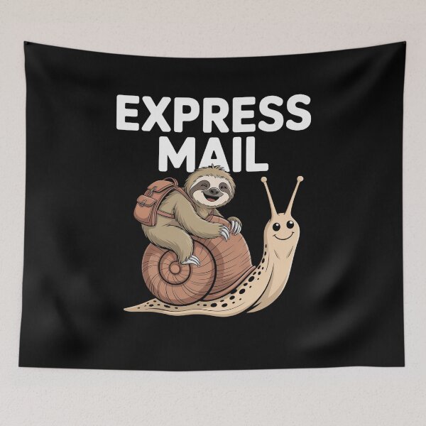 Item preview, Sloth Postman Riding Snail Express Mail designed and sold by SiegridOffical.