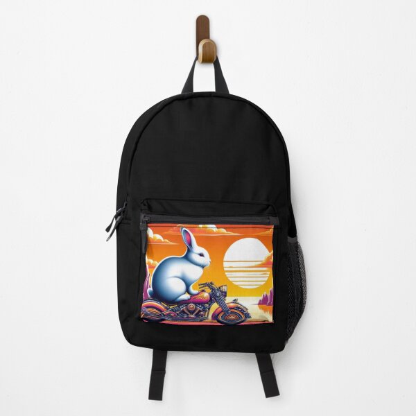 Item preview, Sunset Rider Bunny – Retro Motorcycle Fantasy Illustration designed and sold by Dogandesighn.