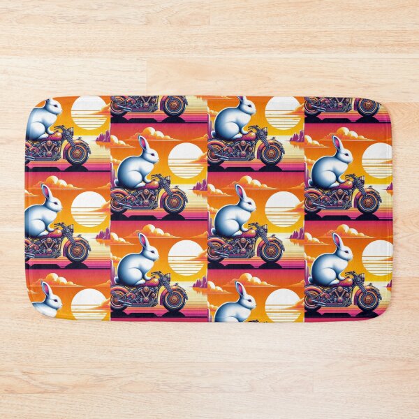 Item preview, Sunset Rider Bunny – Retro Motorcycle Fantasy Illustration designed and sold by Dogandesighn.
