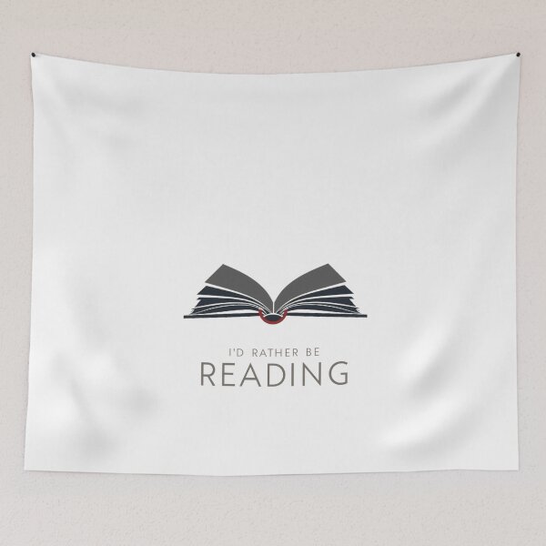 Item preview, I'd rather be reading, book lover designed and sold by YvkafromPoland.