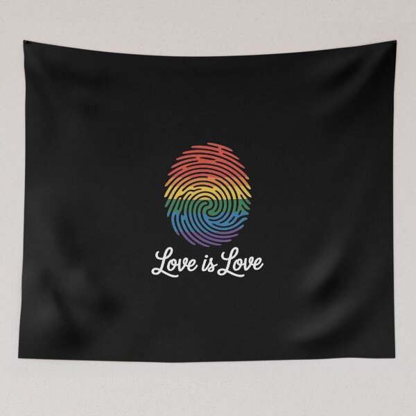 Item preview, Love Is Love LGBT Flag Fingerprint Proud  designed and sold by SyntaxClaw.