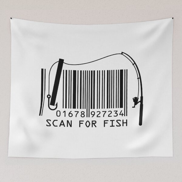 Item preview, Creative Barcode Fishing Rod Scanner Angler Design designed and sold by EverBranz-stor.