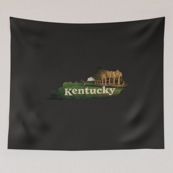 Item preview, Kentucky State Outline Horse Farm Mammoth Cave Silhouette - Bluegrass Pride Graphic designed and sold by TitanRN.