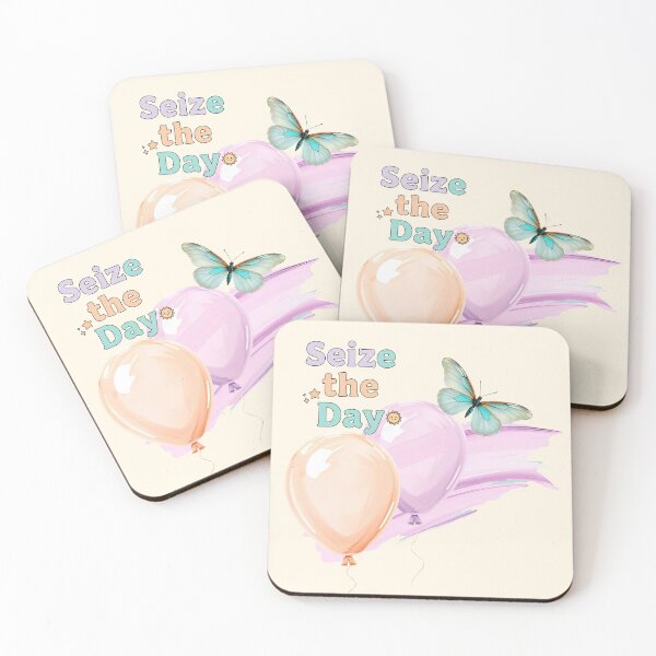 Item preview, Seize the Day Aesthetic - Pastel Butterfly & Balloon Art designed and sold by MCT-GALLERY.