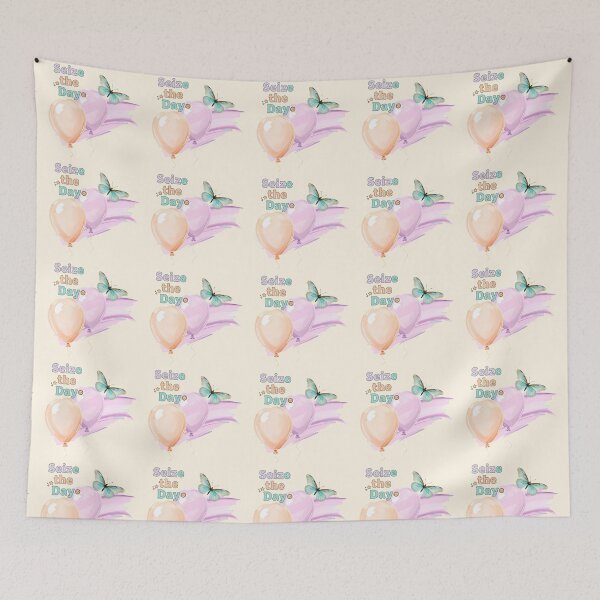 Item preview, Seize the Day Aesthetic - Pastel Butterfly & Balloon Art designed and sold by MCT-GALLERY.
