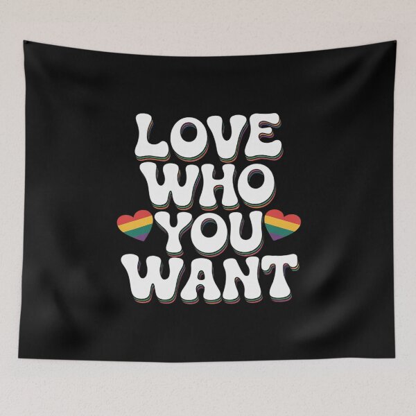 Item preview, Love Who You Want Gay Pride LGBT Rainbow  designed and sold by AquaKiev.