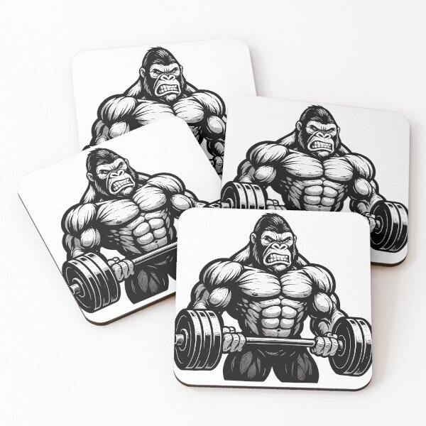 Item preview, Muscular Gorilla Weightlifting Design designed and sold by Khatare.