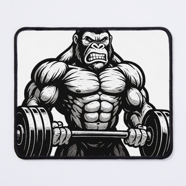 Item preview, Muscular Gorilla Weightlifting Design designed and sold by Khatare.