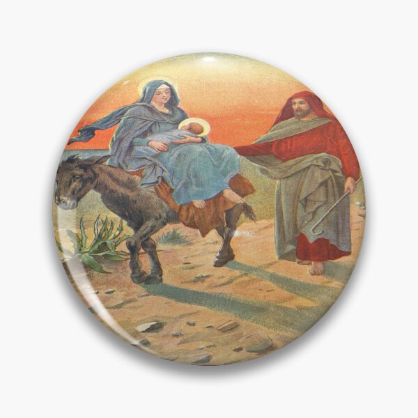 Item preview, Holy Family on the Journey by Jenny Nyström (c. 1900) // Public Domain designed and sold by Vernissage-dart.