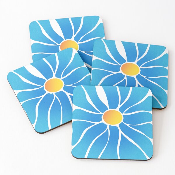 Item preview, Blue boho flower painting  designed and sold by MindfulArtSandy.