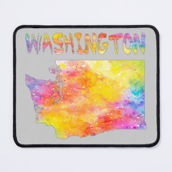Item preview, Vibrant Watercolor Washington State Map - Colorful Artistic WA Pride designed and sold by mashmosh.