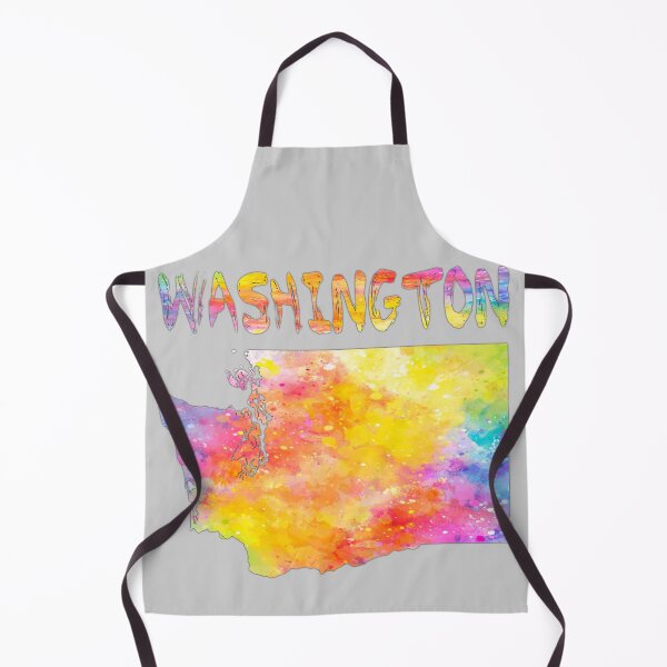 Item preview, Vibrant Watercolor Washington State Map - Colorful Artistic WA Pride designed and sold by mashmosh.