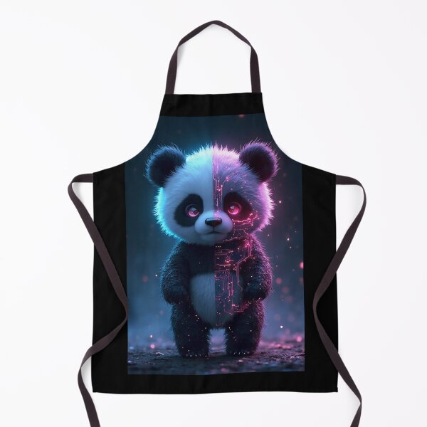 Item preview, Cute Dark Anime Panda – Half AI Cyber Aura designed and sold by OhmAuraArt.