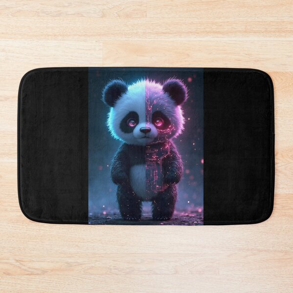 Item preview, Cute Dark Anime Panda – Half AI Cyber Aura designed and sold by OhmAuraArt.