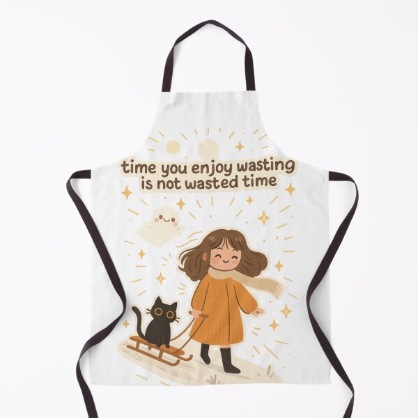 Item preview, Wholesome Winter Joy Sticker – Cute Girl, Cat & Ghost with Inspiring Quote designed and sold by Gurjeetpixelart.