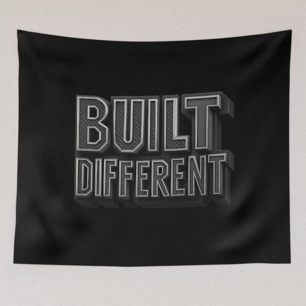 Item preview, BUILT DIFFERENT - Bold 3D Street-Tech Typography designed and sold by MKreative Studio.