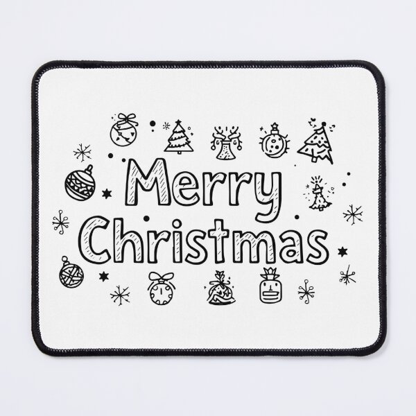 Item preview, Merry Christmas Doodle Illustration – Festive Holiday Art designed and sold by DavidTeeStudio.