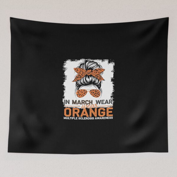 Item preview, March We Wear Orange Messy Bun Multiple Sclerosis Awareness designed and sold by SyntaxClaw.