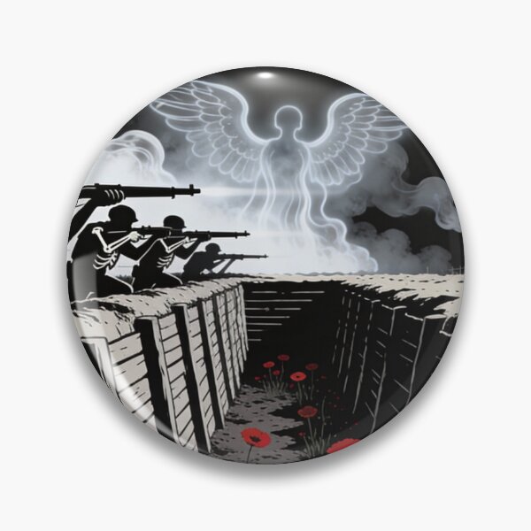 Item preview, Angels Calling – heavy metal WWI Tribute Art designed and sold by GeoWhimsy Studio.