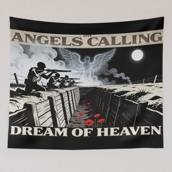 Item preview, Angels Calling – heavy metal WWI Tribute Art designed and sold by GeoWhimsy Studio.