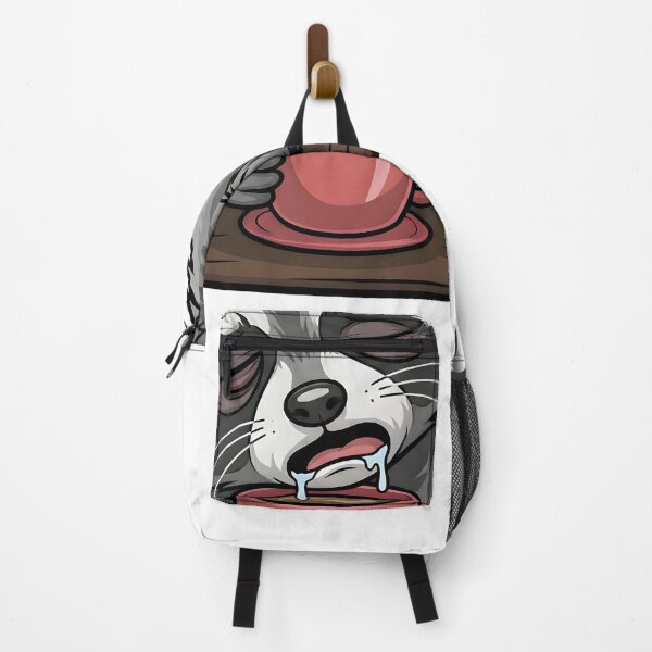 Item preview, Mapache soñoliento quedándose dormido con café designed and sold by SoulenCify.