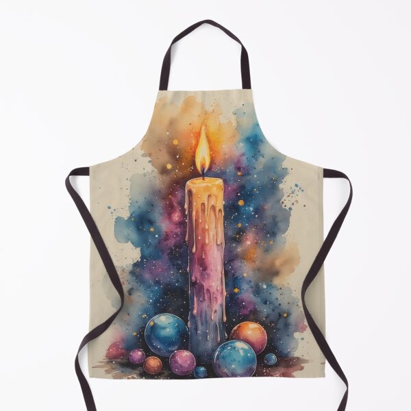 Item preview, Candle, spheres and cosmic watercolors designed and sold by Mianku | Für das Leben.