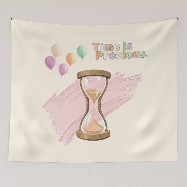 Item preview, Time Is Precious Aesthetic - Hourglass Pastel Motivation designed and sold by MCT-GALLERY.