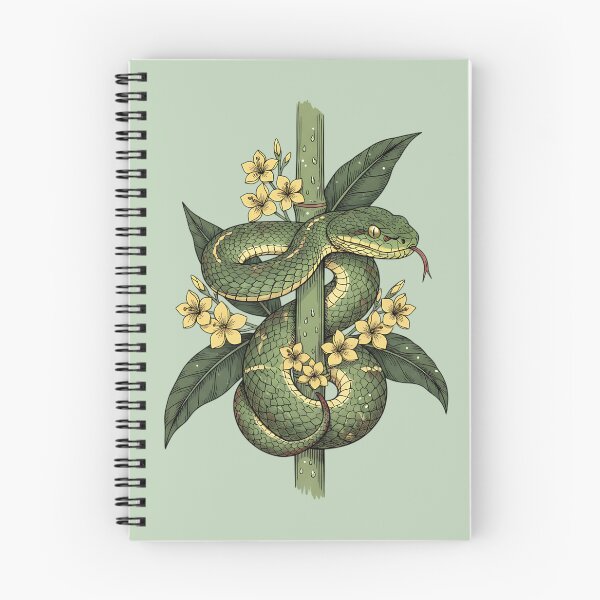 Item preview, Vintage Bamboo Pit Viper With Yellow Jungle Blossoms designed and sold by BirdsnStuff.
