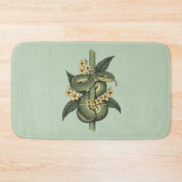 Item preview, Vintage Bamboo Pit Viper With Yellow Jungle Blossoms designed and sold by BirdsnStuff.