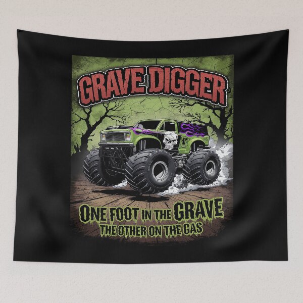 Item preview, Monster Jam Adult Grave Digger El Toro Loco Megalodon  designed and sold by AquaKiev.