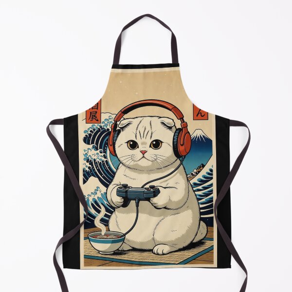 Item preview, Anime Gamer Kitty – Kawaii Cat Playing Video Games designed and sold by GrumpySableye.