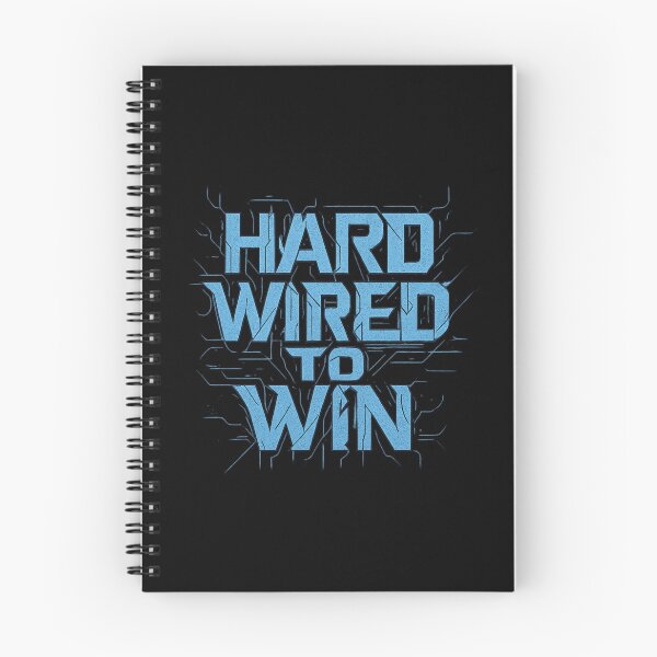 Item preview, Hard Wired to Win - Esports Techwear Typography designed and sold by MKreative Studio.