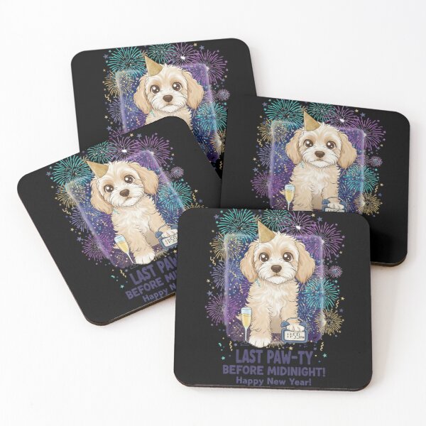 Item preview, Happy New Year Last Paw-ty Before Midnight Cockapoo Design! designed and sold by RNTStudio.