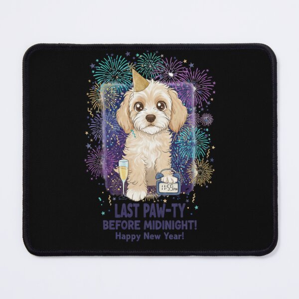 Item preview, Happy New Year Last Paw-ty Before Midnight Cockapoo Design! designed and sold by RNTStudio.
