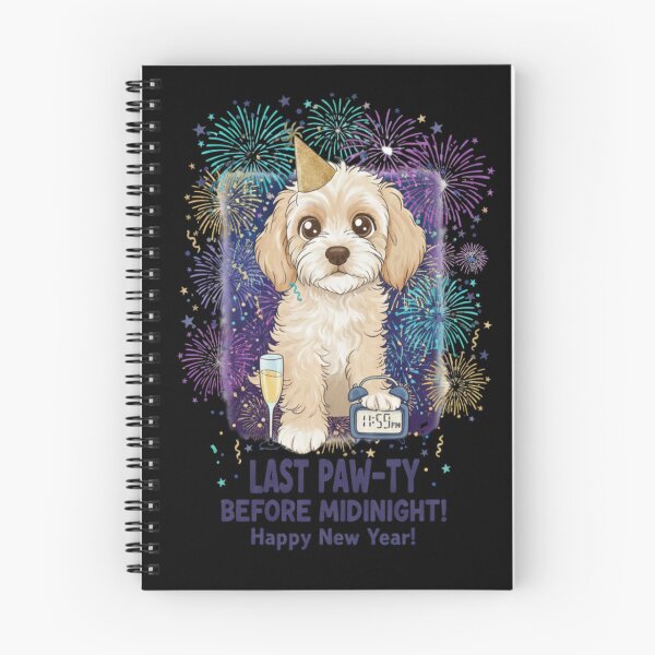 Item preview, Happy New Year Last Paw-ty Before Midnight Cockapoo Design! designed and sold by RNTStudio.