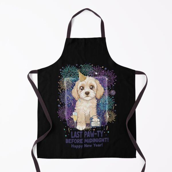 Item preview, Happy New Year Last Paw-ty Before Midnight Cockapoo Design! designed and sold by RNTStudio.