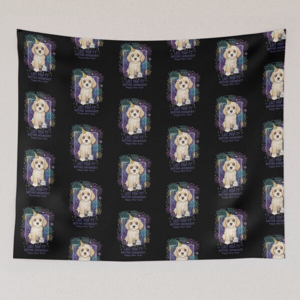 Item preview, Happy New Year Last Paw-ty Before Midnight Cockapoo Design! designed and sold by RNTStudio.