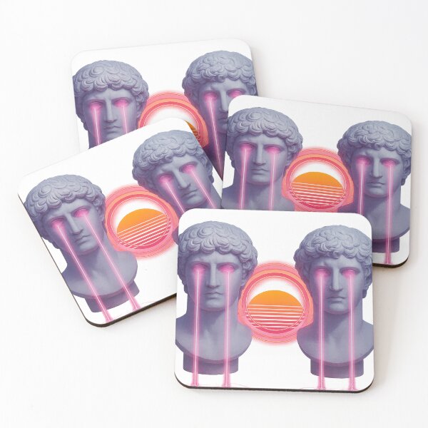 Item preview, Eternal Memory Vaporwave Greek Statue Neon Sun Aesthetic designed and sold by A E S T H E T A T A G.