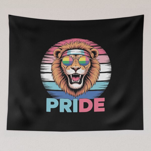 Item preview, Pride Lion LGBTQ Transgender Flag Pride Month designed and sold by FadeOfThrone.