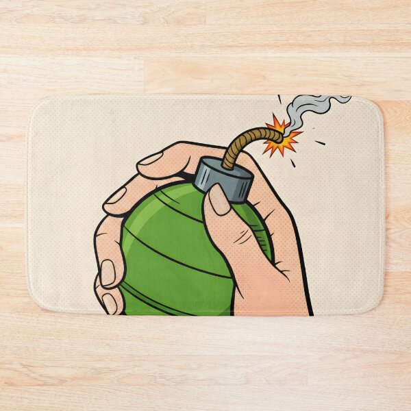 Item preview, A HAND WITH A PIXEL POP ART STYLE BOMB designed and sold by infinitearte.