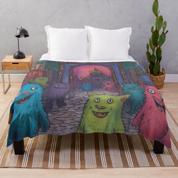 Item preview, Imaginative amusement park with colorful monsters designed and sold by Mianku | Für das Leben.