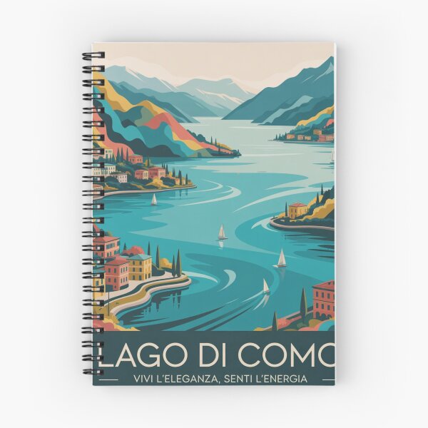Item preview, Lago di Como Modern Colorful Travel Poster | Vibrant Italian Wall Art designed and sold by Timeless Design.