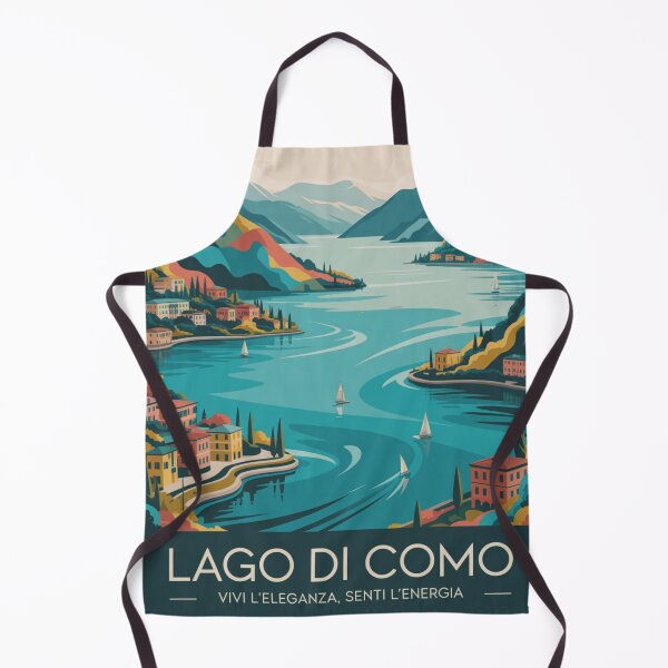 Item preview, Lago di Como Modern Colorful Travel Poster | Vibrant Italian Wall Art designed and sold by Timeless Design.