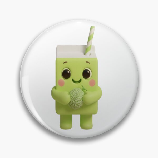 Item preview, Melon Milk Box – Cute 3D Kawaii Drink Character designed and sold by HNstory.