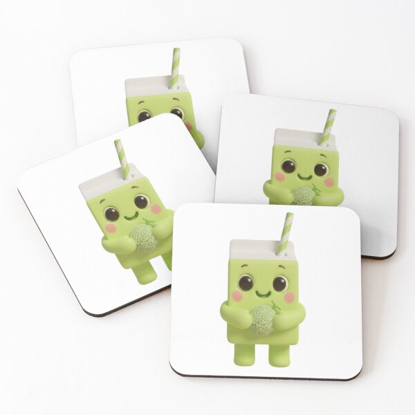 Item preview, Melon Milk Box – Cute 3D Kawaii Drink Character designed and sold by HNstory.