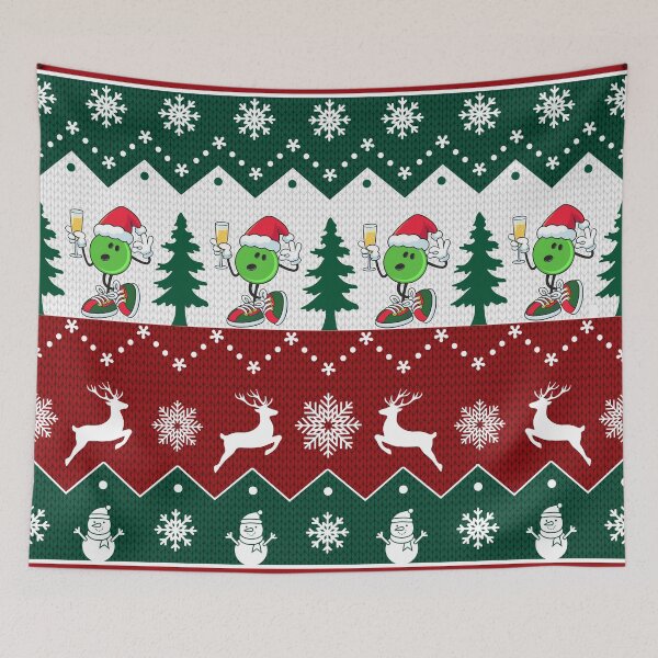 Item preview, Bowling Santa Wine Bowling Tree Christmas and Snow Sleamless 2 designed and sold by BeebooDesign.