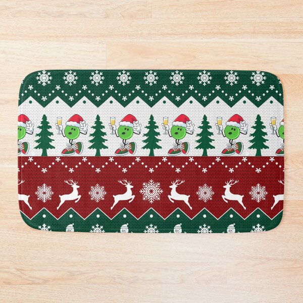 Item preview, Bowling Santa Wine Bowling Tree Christmas and Snow Sleamless 2 designed and sold by BeebooDesign.