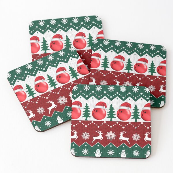 Item preview, Bowling Santa Bowling Tree Christmas and Snow Sleamless designed and sold by BeebooDesign.