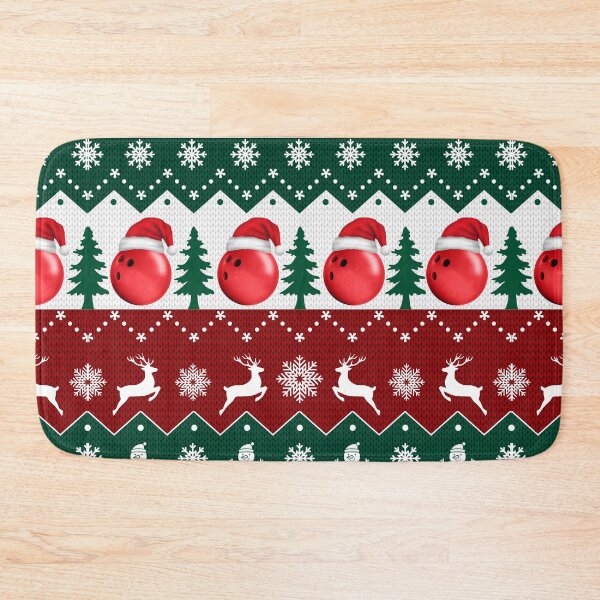 Item preview, Bowling Santa Bowling Tree Christmas and Snow Sleamless designed and sold by BeebooDesign.