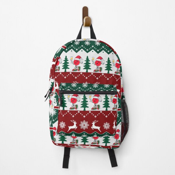 Item preview, Bowling Santa Wine Bowling Tree Christmas and Snow Sleamless designed and sold by BeebooDesign.